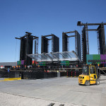 Příprava koncertu Rolling Stones