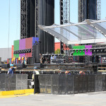 Příprava koncertu Rolling Stones