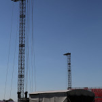 Příprava koncertu Rolling Stones