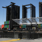 Příprava koncertu Rolling Stones